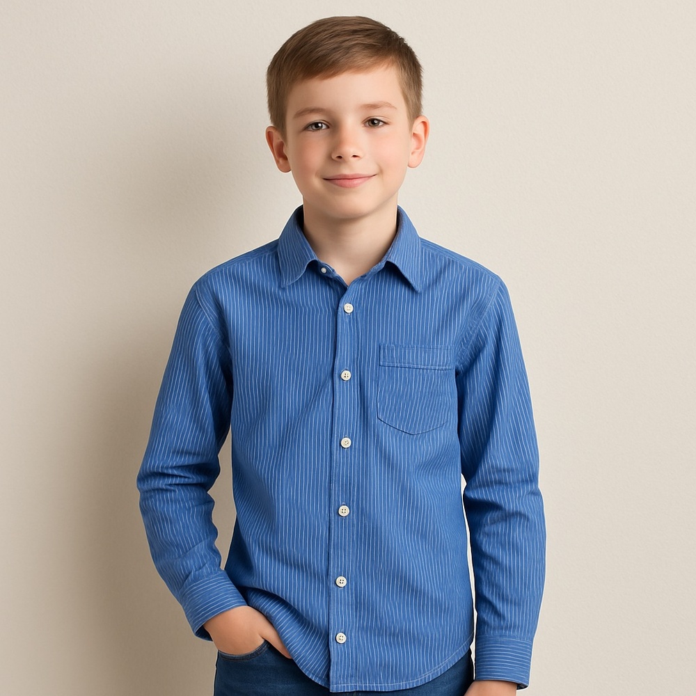 MOSSIMO SUPPLY CO Boys Striped Button Down Long Sleeve Shirt Youth Large